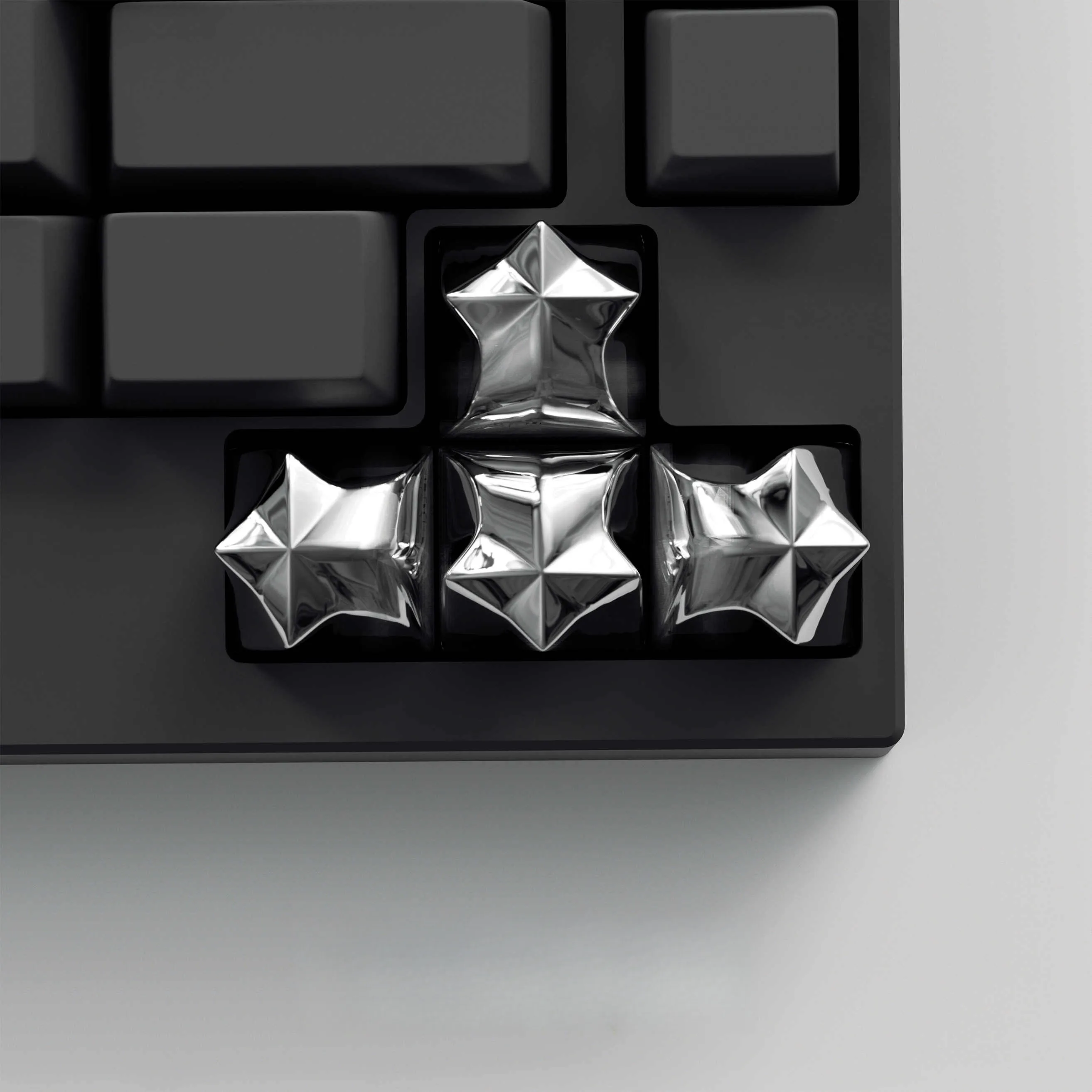 Galactic Arrow Metal Keycaps - Cosmic Star Arrow Keycap MX Cross Stem for Mechanical Keyboards a Gift for friend