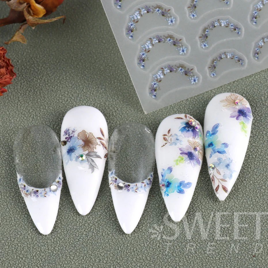 3D Flowers Nail Art Sticker Spring Summer Decals Colorful Petal Decor Manicure Accessories Tools, DIY Elegant Wedding Tips JINO