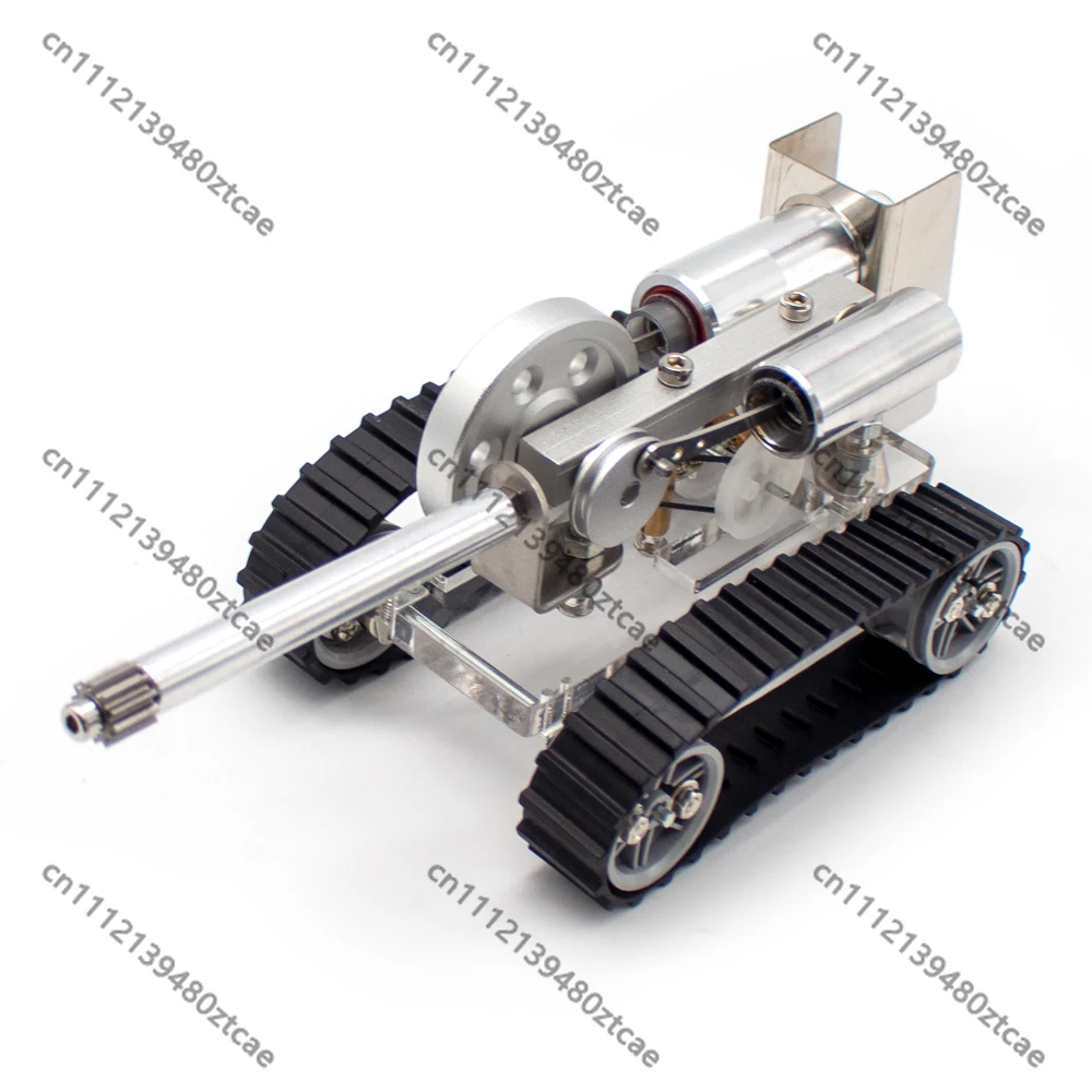 Retro All Metal Stirling Engine Tank Model Mini Steam Generator Engine Kit Science Educational Physics Teaching Assembly Toy