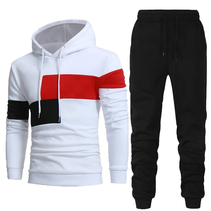 New Autumn Winter Men Tracksuit Hoodies + Pants 2Pcs Sets Suit Fashion Trend Hip Hop Clothing Sportswear Sweatshirts