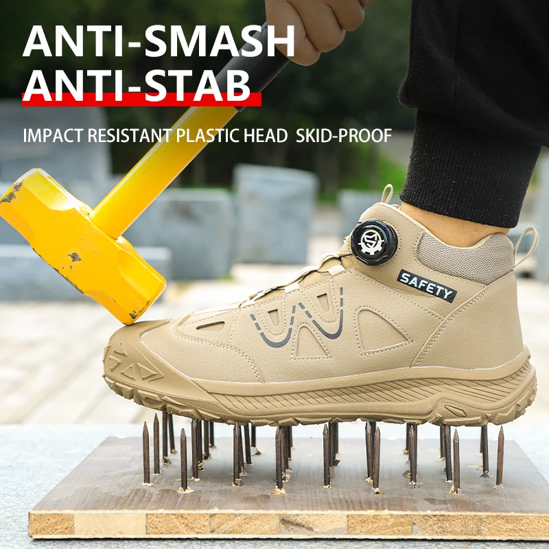 2026 Outdoor-Arbeitssicherheitsstiefel, durchtrittsichere, stoßfeste Stahlkappenschuhe, industrielle Schutzschuhe, Sicherheitsschuhe, Arbeitsschuhe – Detail 5