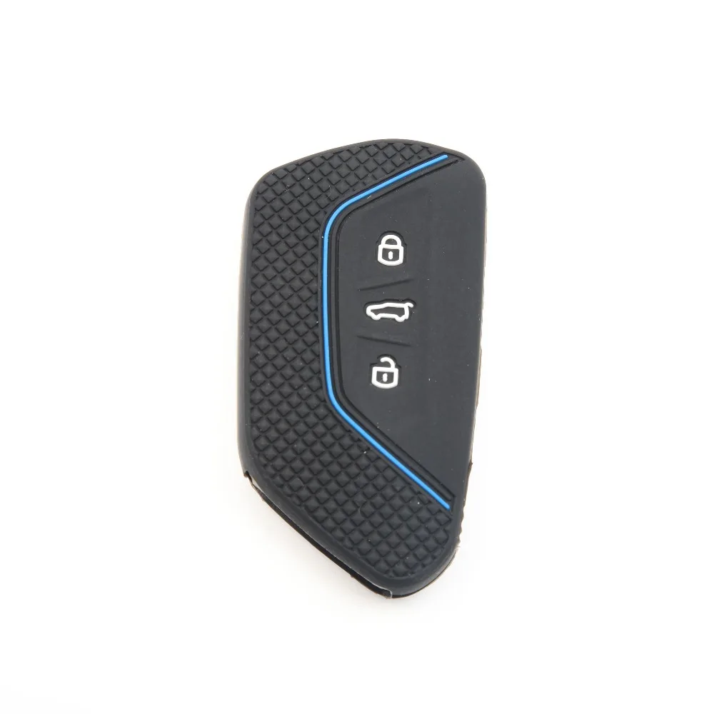 Silicone Key Case Funda Llave for VW Volkswagen Golf 8 for Seat Leon 2021 Cupra Formentor for Skoda A8 Octavia Mk8 Cover Key Fob