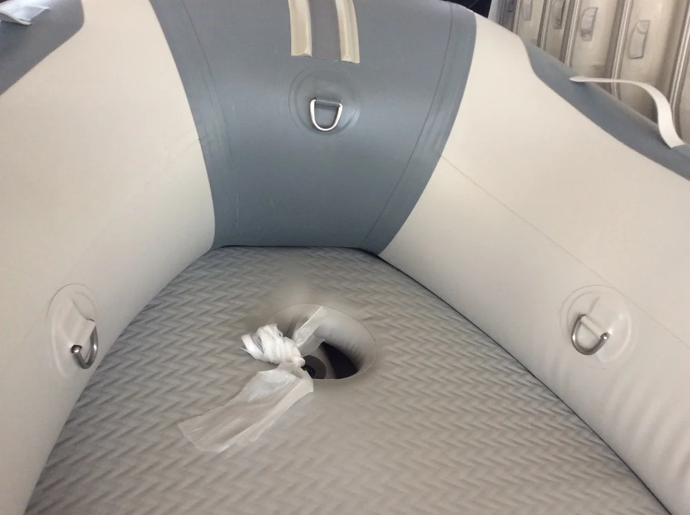 Herofuns قارب قابل للنفخ 320 سنتيمتر x 151 سنتيمتر 3 طبقة قوارب الصيد القابلة للنفخ مغلفة مقاومة للاهتراء كاياك التجديف الزورق #5