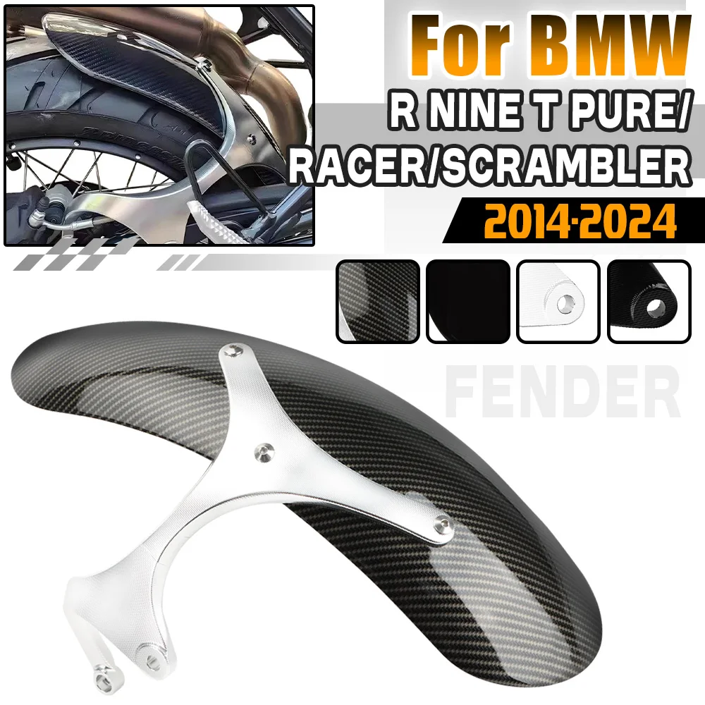 Motorcycle Rear Wheel Fender Mudguard Set With Bracket Tire Hugger Cover Mud Splash Guard For BMW RNINET Scrambler R9T R nineT