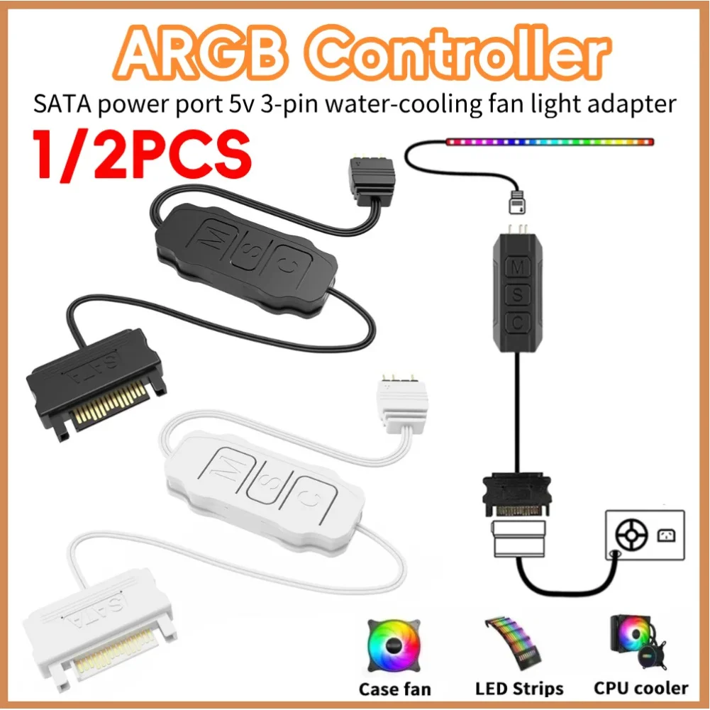 yZ[z1/2  ARGB 5V 3PIN  SATA C^[tF[XP[u~j RGB Rg[[ 3PIN nut@CgA_v^[ PC P[Xp