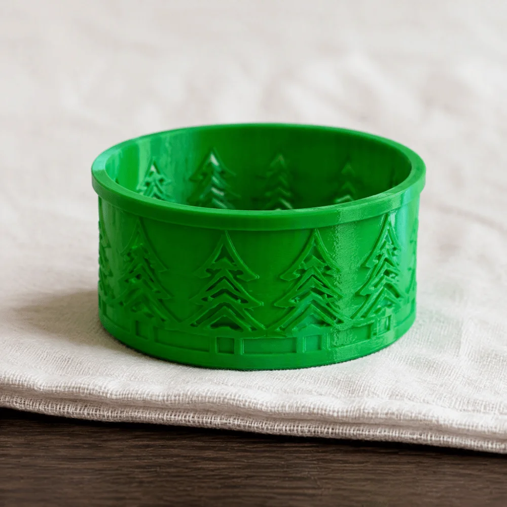 Round Hollow Jewelry Storage Tray Christmas Tree Cutout Lightweight Christmas Storage Bowl 3D Printing Cute