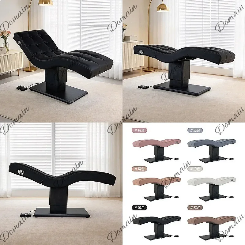 80 L Electric Height Adjustable Beauty Bed S Shape Eyelash Bed SPA Massage  Tattoo Bed