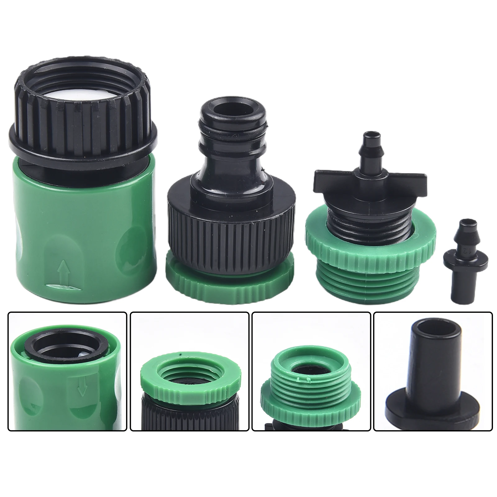Kit de riego de conector rápido hembra para jardinería, dispositivo de riego automático para riego automático, 1 Juego