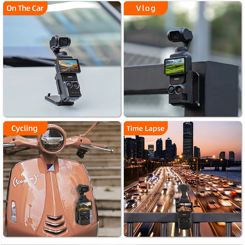 Sunnylife For DJI Osmo Pocket 3 Magnetic Bracket Mount Base Angle Adjustable Multifunctional Desktop Base Camera Accessories