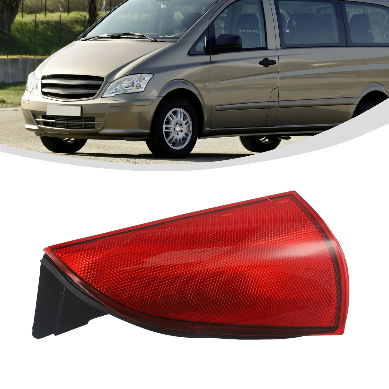 Replacement Rear Left for top Reflector Designed for Mercedes-Benz For Vito W639 Produced Between 2003 and 2010 A6398201864