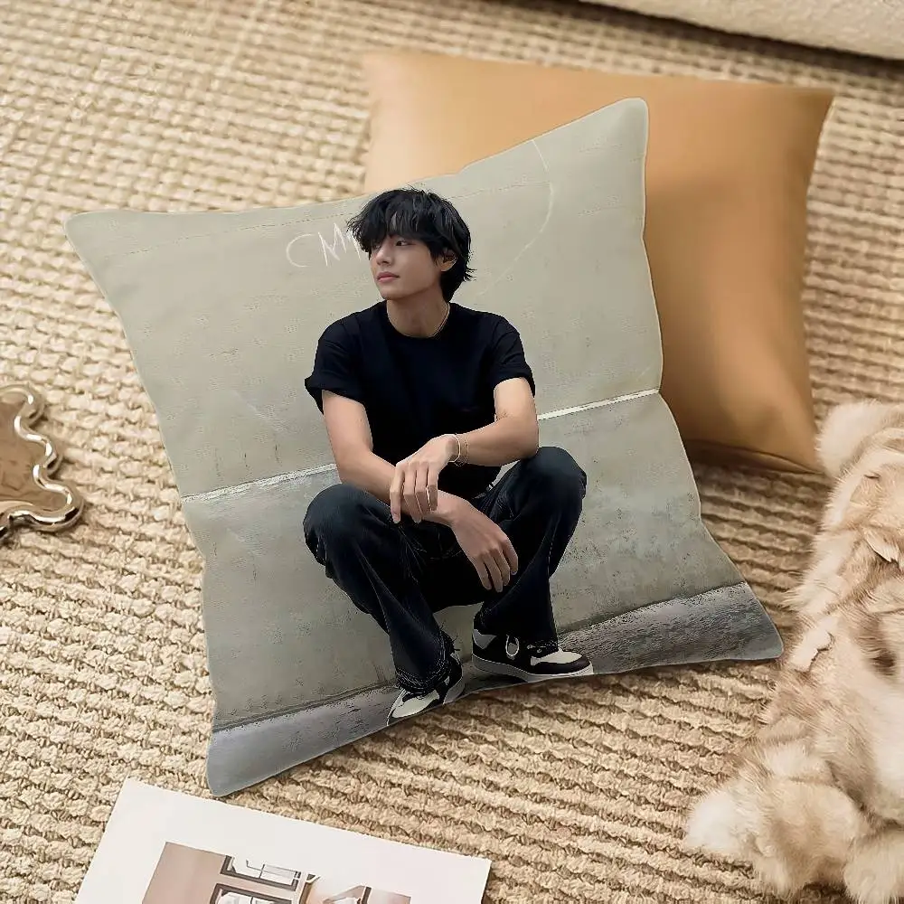 كيس وسادة كارتون K-Kim TaehyungS مضاد للغبار وسحاب غير مرئي لسرير الأريكة #6