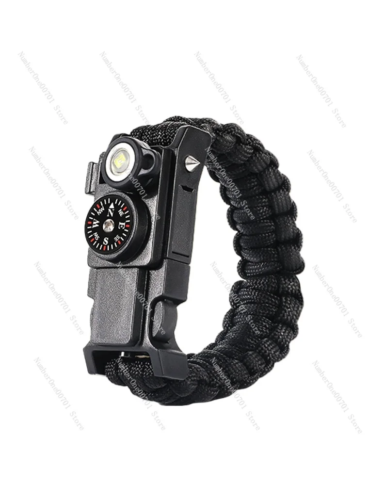 Outdoor survival bracelet Multifunctional self-defense equipment Umbrella rope 13-in-1 braided field survival tool