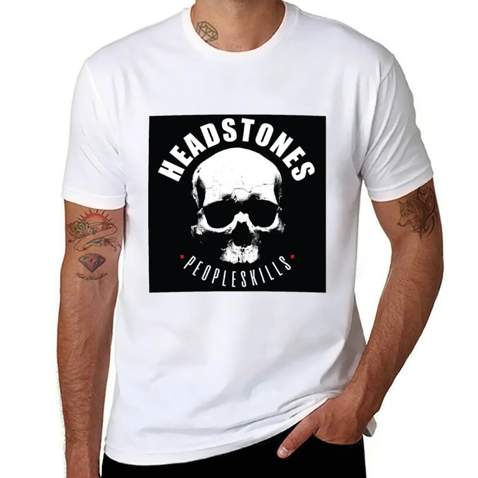 Headstones The-7 tengkorak T-Shirt customs funny meme t-shirts men t shirt