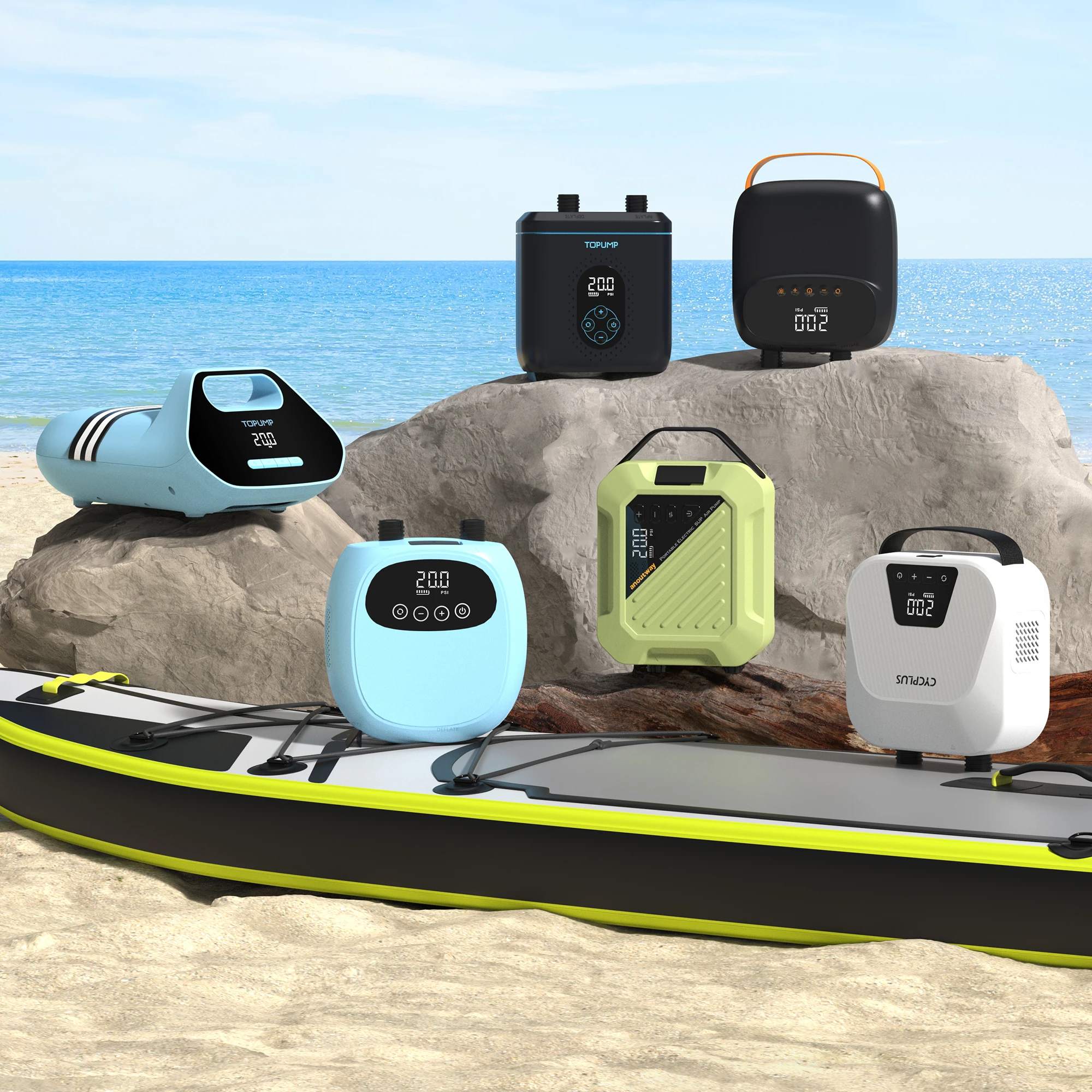 Smart Rechargeable Air Pump 20PSI for Inflatable Gear