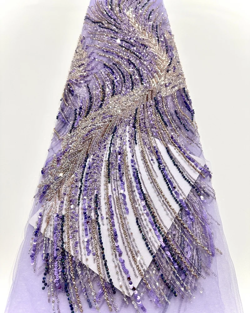 Африканское нигерийское французское сетчатое кружево с бисером и блестками, высокое качество, 2021, кружево с вышивкой и блестками, кружево для свадебных платьев для женщин