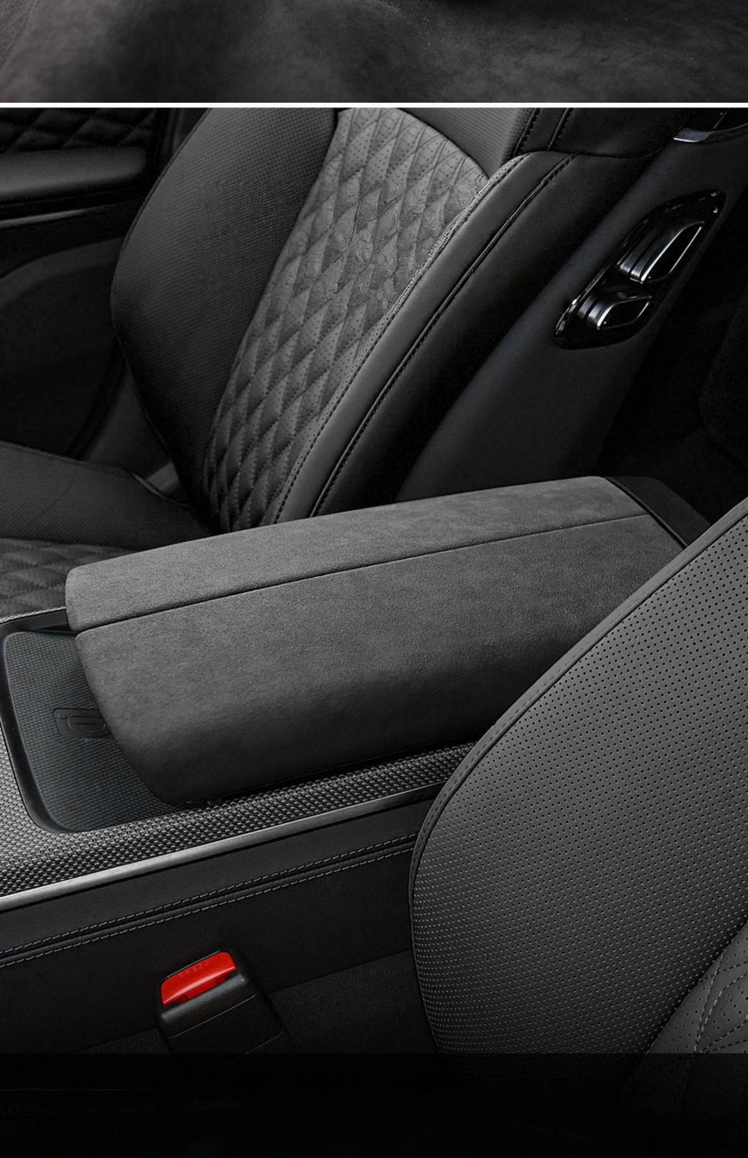 Car Alcan tara Armrest Box Lid Panel Cover Suede For BMW X5 G05 G18 X6 G06 X7 G07 X5M X6M 2022 2023 Car Interior Accessories 6