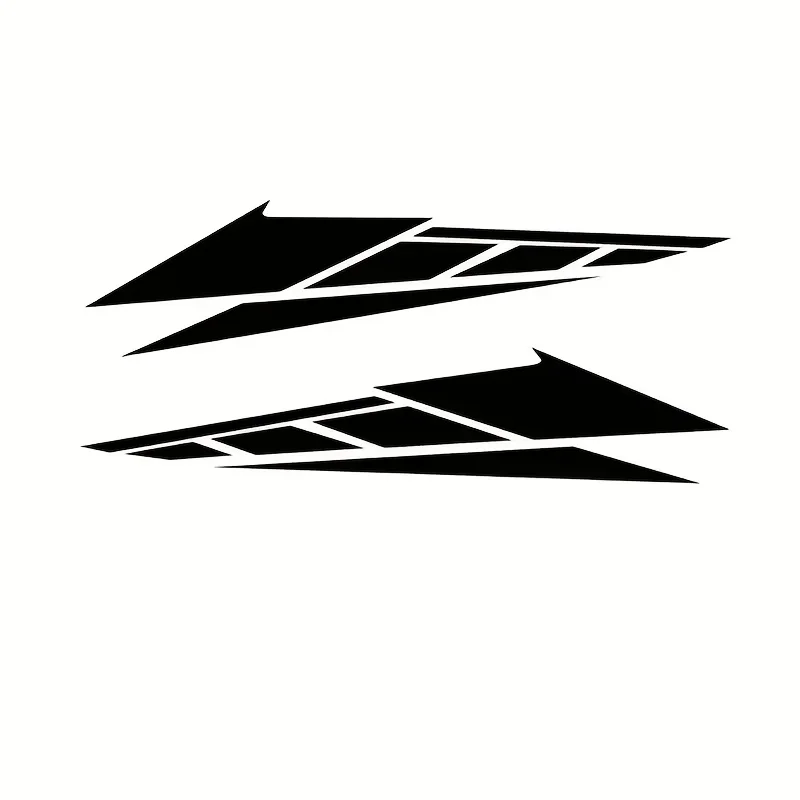 2 PÇS/SET Sporty Speed Stripe Auto Moto Adesivo, Decalque de Design Dinâmico para Carro Motocicleta, Acessório de Personalização Exterior