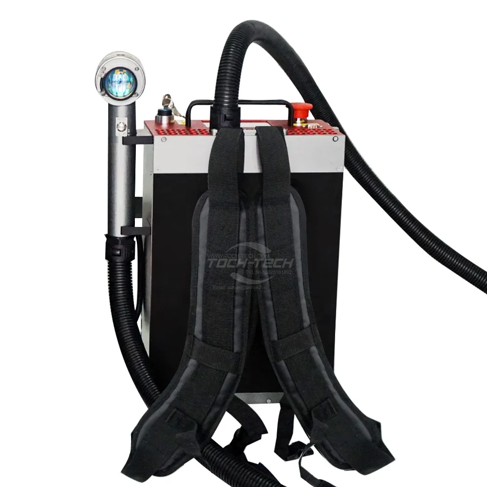 100w 200w Backpack Pulsed Laser Metal Surface Laser Cleaning Machine Rust Remover Laser Cleaner Rust Removal