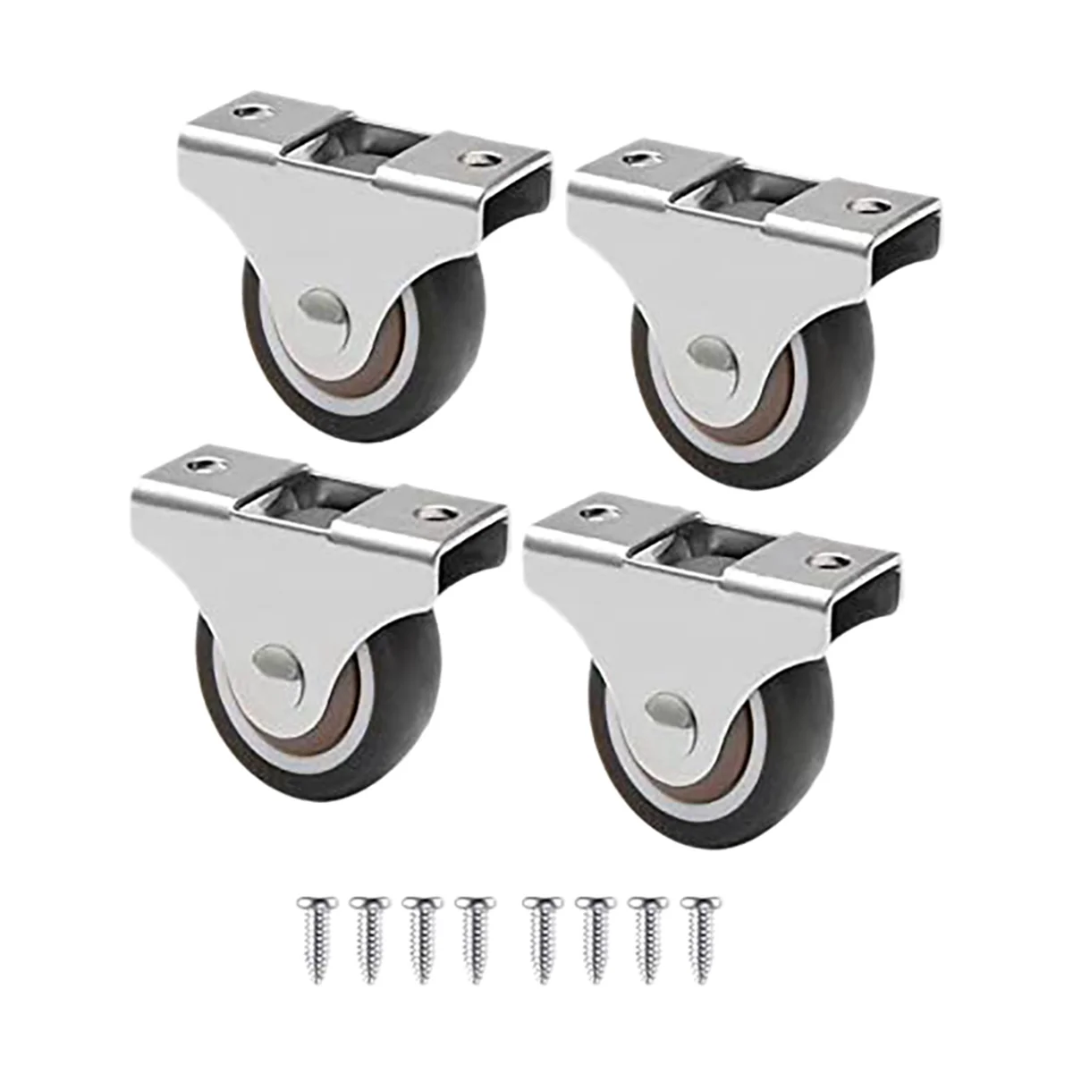 2025 Trend 8 Pcs Mini Casters Furniture Casters Small 25Mm Fixed Casters Directional Movable Casters Movable Casters For Furnitu