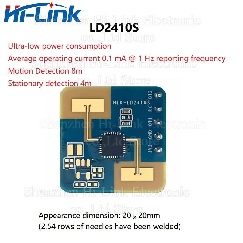 20pcs 24G HLK-LD2450 LD2410 LD2420 LD2410S MM Wave Human Body Motion Tracking Trajectory Sensing Distance 8M Radar Sensor Module