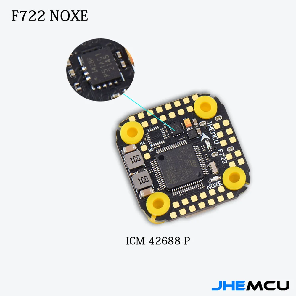 JHEMCU F722 NOXE FC ICM-42688-P 3-6S STM32 TYPE-C For ELRS TBS CRSF SBUS IBUS DSM2 DSMX FPV drone 20X20MM