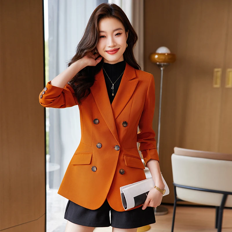 AIyssa-Professional Long-Sleeved Suit for Women, Elegant Temperament Show, Self-Gown, Fashion, Autumn and Winter, New