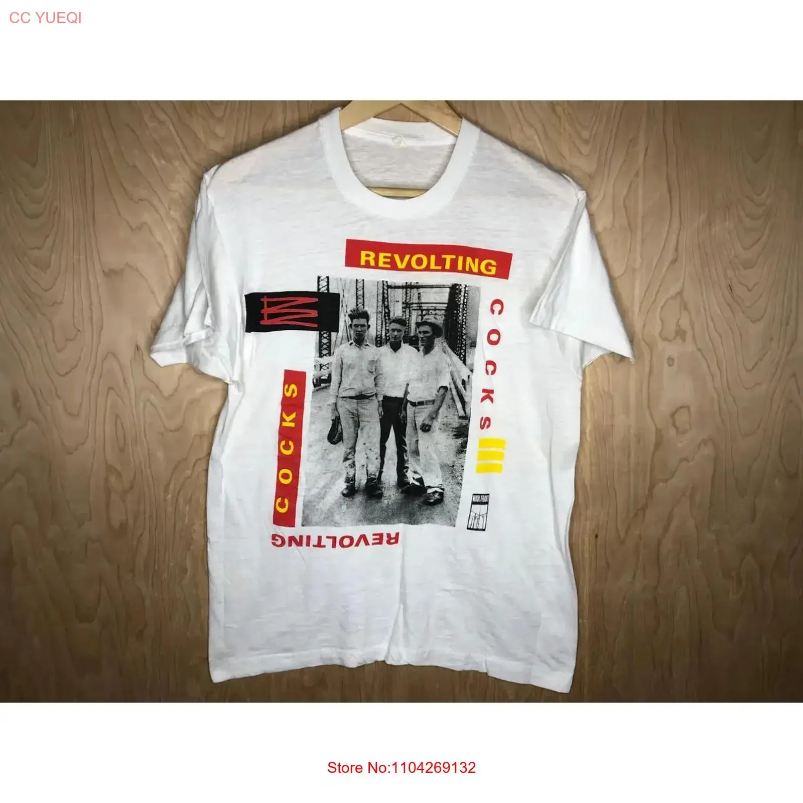 1986 Revolting Cocks Band White Cotton T Shirt Full Size S 5XL long or short sleeves vintage Washed Soft Stretched graphic