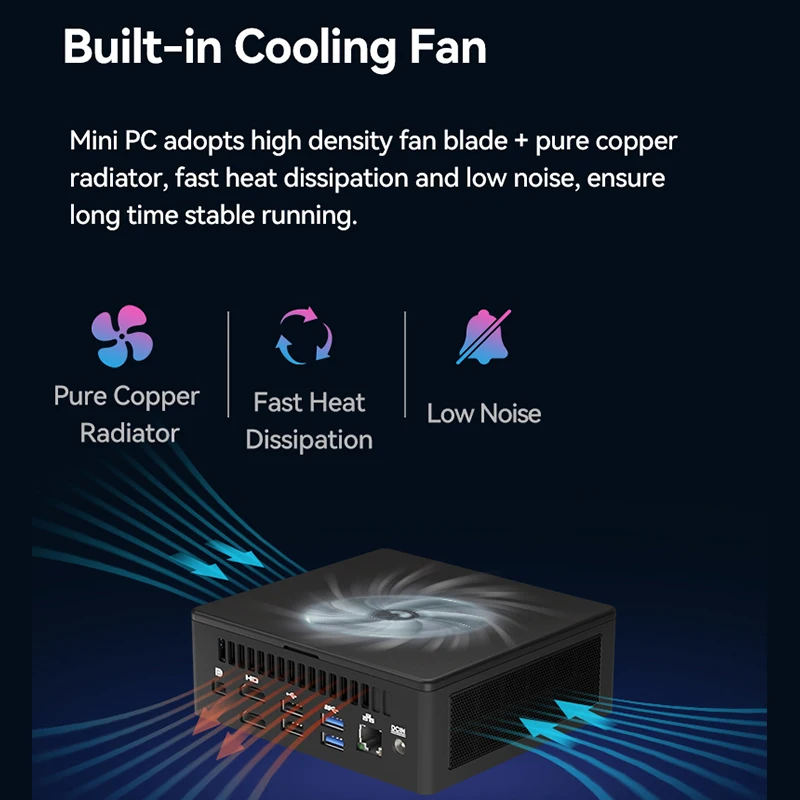 BEBEPC Mini PC Intel Core i7-1260P les touristes DDR4 32 Go de RAM M.2 SSD 1 To Windows 11/10 Linux DP Type-C 4K Desktop Comouter WiFi