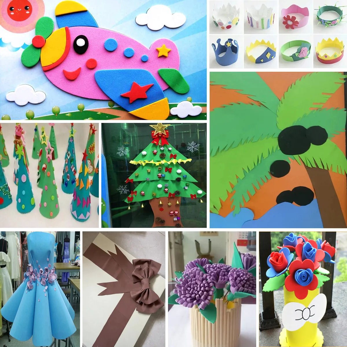 16 Colors Colorful EVA Foam Sheets 2mm Thick 50x90cm Cosplay Craft Foam for DIY Arts Costume Props Making