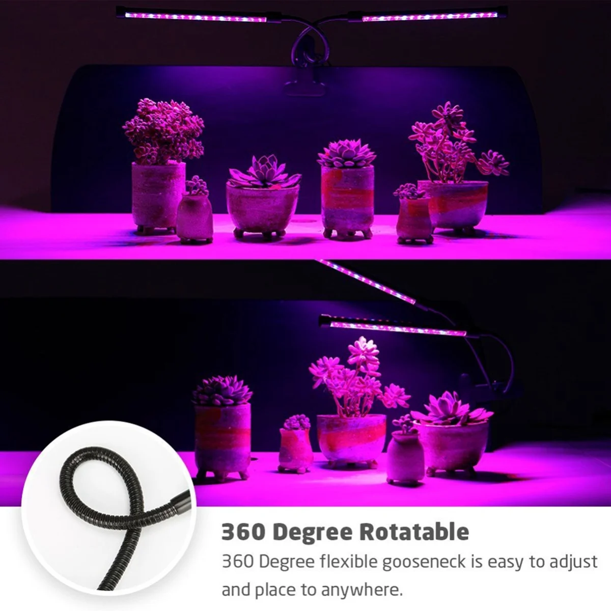

9W 5V Dimmable LED Plant Grow Light Adjustable Gooseneck Timer Function Red for Indoor Garden Hydroponic