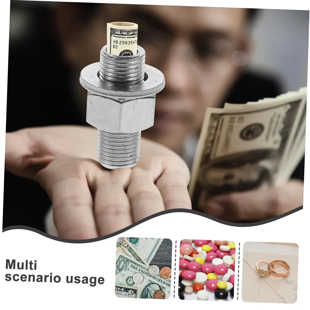 Screw Money Box Hiding Place Hidden Pill Case Screw Cash Storage Holder Cash Hider Small Pill Screw Container Secret Storage