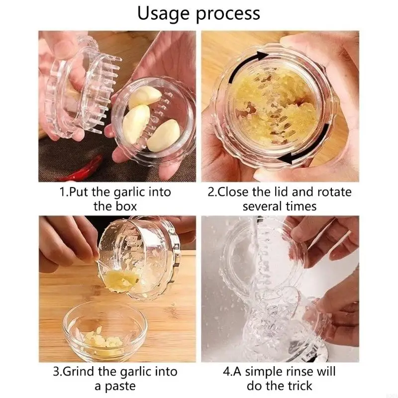 Clear Manual Garlic twisters Handheld Mincer and Grinder for gingers Onion herb 