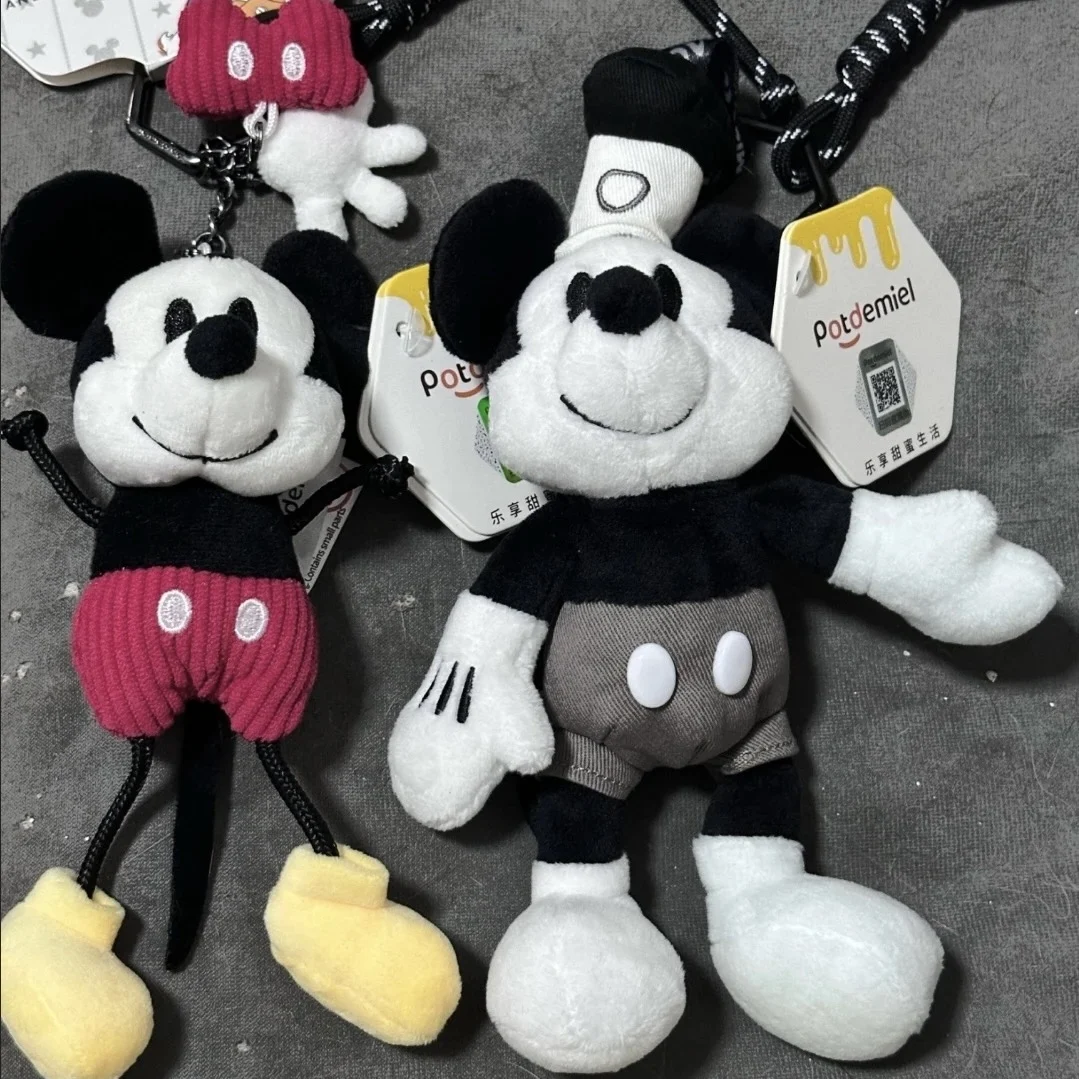 Disney echte Mickey pluche hanger schattige cartoon Donald Duck Goofy pluche pop sleutelhanger Trendy studentenrugzak hanger cadeau