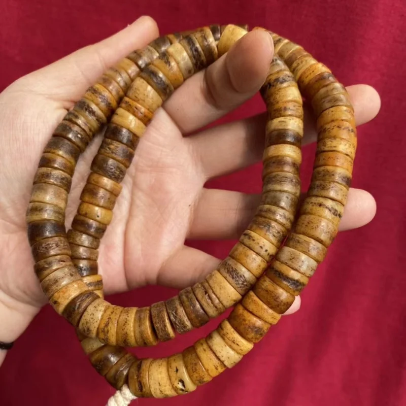 Tibetan- Cultural Artifact: Long-Stringed Bracelet Made Of And Cow Horn With Less Marrow, Accessory, Ethnic-Style