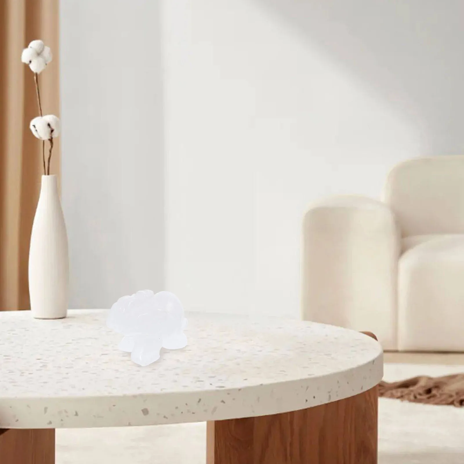 

Crystal Elephant Sculpture Elegant Clear Mini Elephant Decoration Desktop Animal Crystal Ornament for Home Office