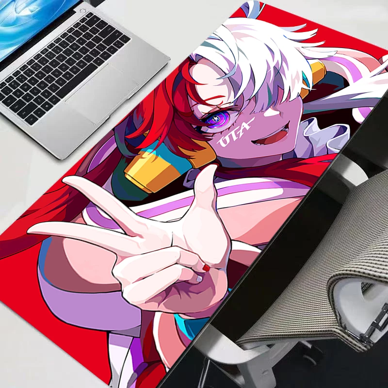 Mouse Pad Kawaii Girl Desk Mat Anime One Piece Uta Play Mat Gaming Mousepad Speed Computer and Office Gamer Cabinet Keyboard Pad view 4