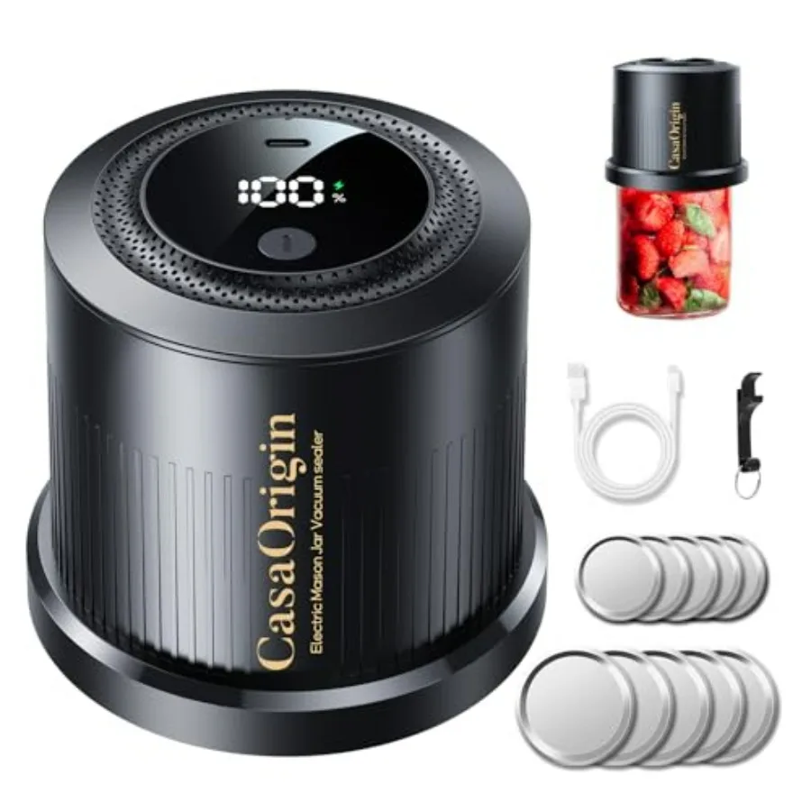 

Electric Mason Jar Vacuum Sealer for Regular and Wide Mouth Jars ZW01