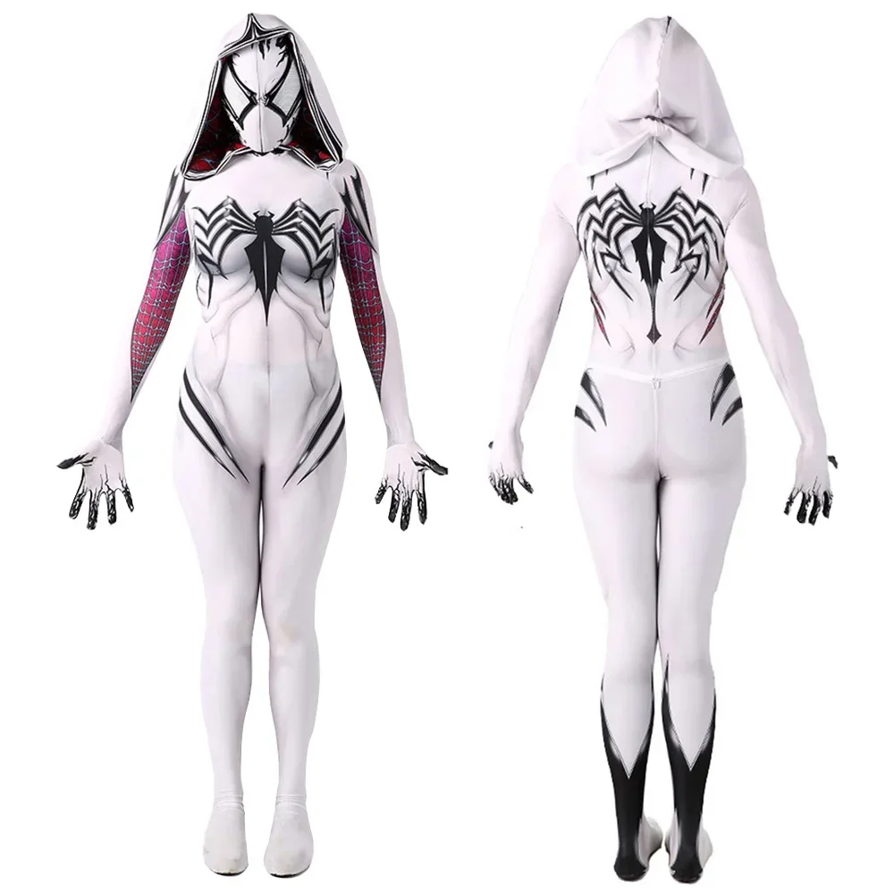 Venom Gwen Stacy Costume Cosplay 3D Stampato Spandex Zentai Abiti Halloween disfraces para Tuta Zentai Costume Cosplay Gwen