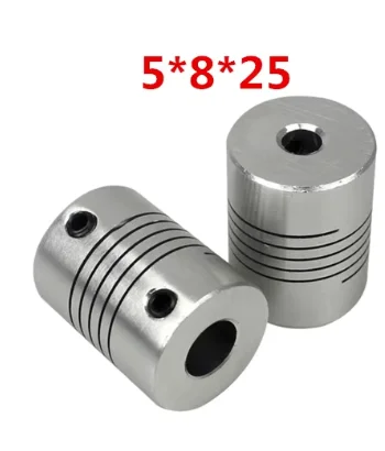 3D Printer Parts Accessory Stepper Motor Aluminum Alloy Z Axis Flexible Coupling Coupler Shaft Couplings 5mm*8mm*25mm 5x5x8