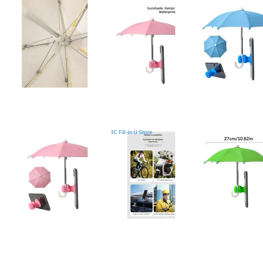 G8TA Umbrella Phone Holder For Adventure Support Multiple Viewing