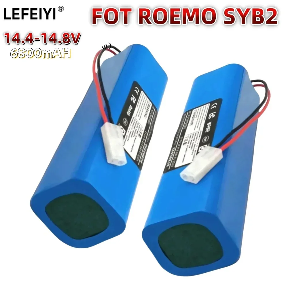 14.8V 6800mAh Battery INR18650 M26-4S2P for Tefal Explorer 95 Robot Vacuum Cleaner SS2230002529