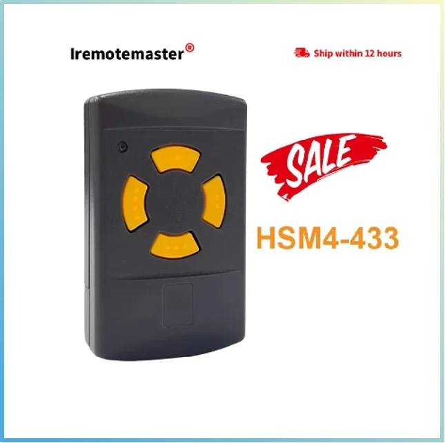 

Clone HORMANN HSM2 HSM4 HS1 HS4 433 mhz Gate Control Orange Button 4CH HORMANN 433.92mhz HS4-433 HS2-433 Garage Door Opener