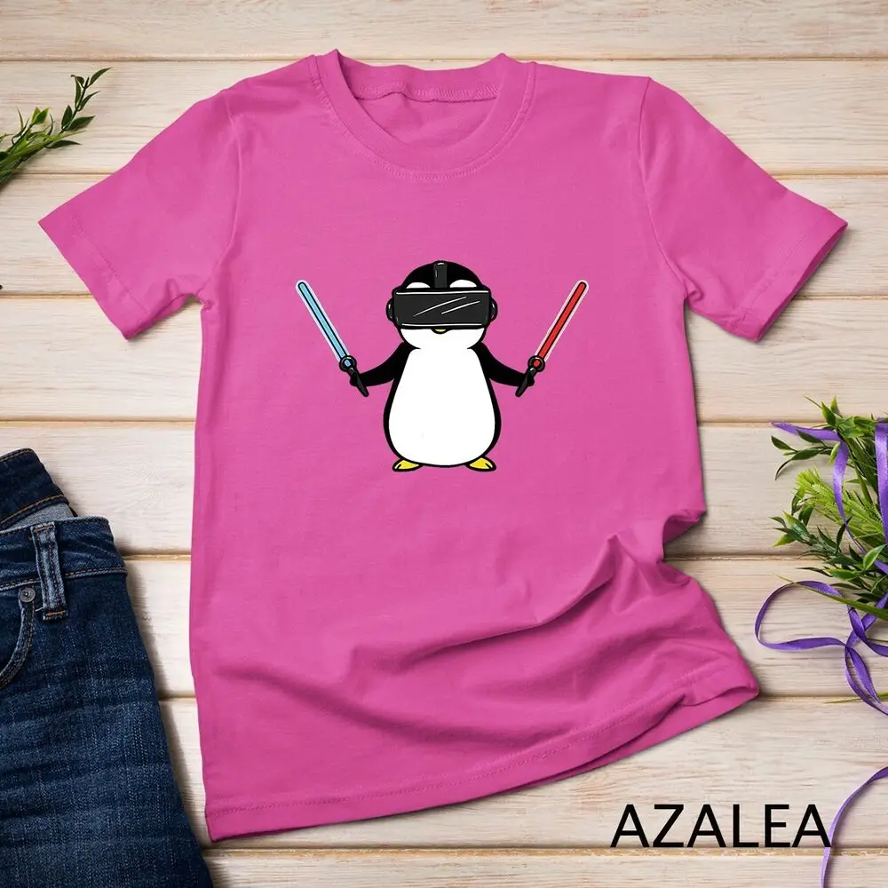 Beat Saber VR Gamer Penguin T-Shirt Unisex T-shirt