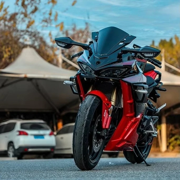 STLF 96V 120AH 15KW Water Cooled Electric Racing Motorcycle with 160km/h Max Speed and Ultra Wide Tire ABS Brake