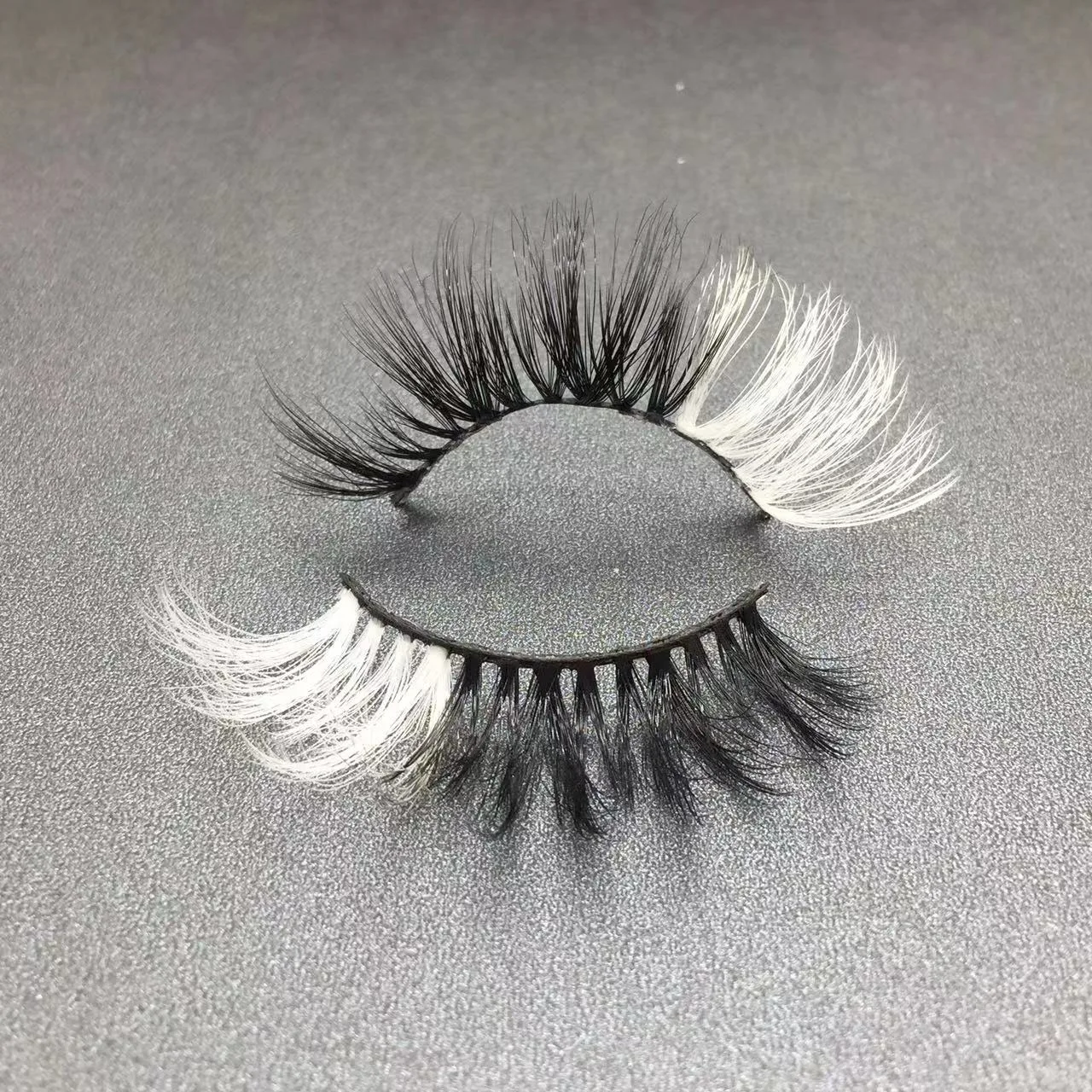 Mix Color False Lashes Ombre Natural Long 3D Messy Lashes Bulk Dramatic Makeup Colorful Fake Lash Party Colored Lashes Halloween