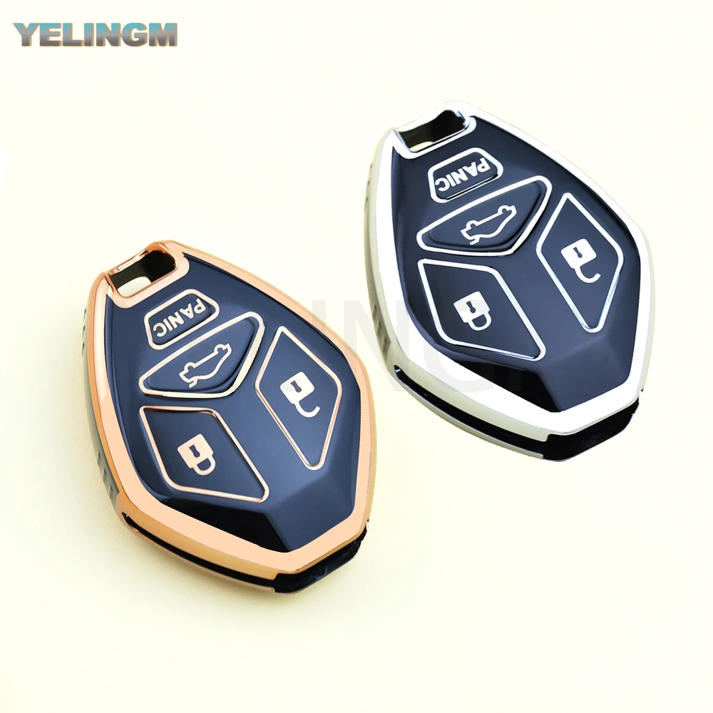 TPU 4 Buttons Remote Key Shell Fob Case Cover for Mitsubishi Lancer Outlander Endeavor Galant Keyless Protector Accessories