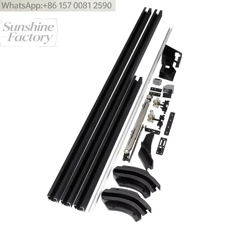 Inward Sliding Bus Door Track Buffer Wardrobe Room Bedroom Hidden Door Sliding Door Slide Rail Hardware Accessories