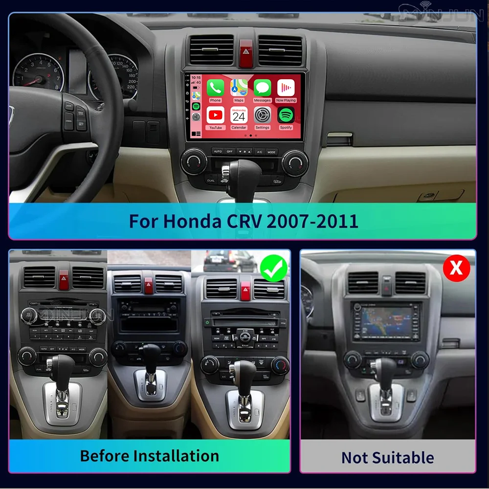 Radio para Auto Android 16 para Mitsubishi Outlander 2005 - 2011, Reproductor Multimedia Carplay, Navegación GPS, DSP, Bluetooth, Estéreo
