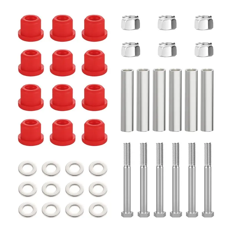 HOTB72A For EZGO TXT Compatible Golf Cart Spring Bushing Kit 70289-G01 With Screw Nut Rear Leaf Spring Shackles Bushing Sleeve