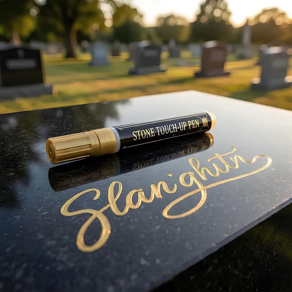1pc Waterproof Marker Paint Pen for Tombstone,Oil Based Waterproof Gravestone Marker Pen for Cemetery Memorial Maintenance